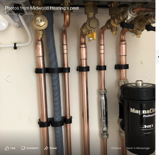 Pipework on a combination conversion